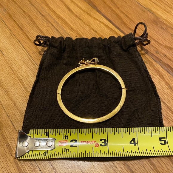 Coach Hinged Bangle Bracelet Rhinestone Bow NEW - Picture 4 of 9
